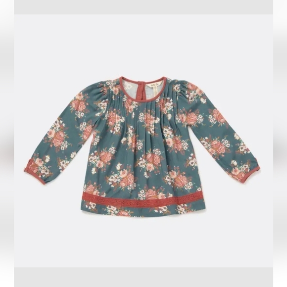 Matilda Jane Afina Girls' Top blue floral Size 10 - Picture 6 of 7